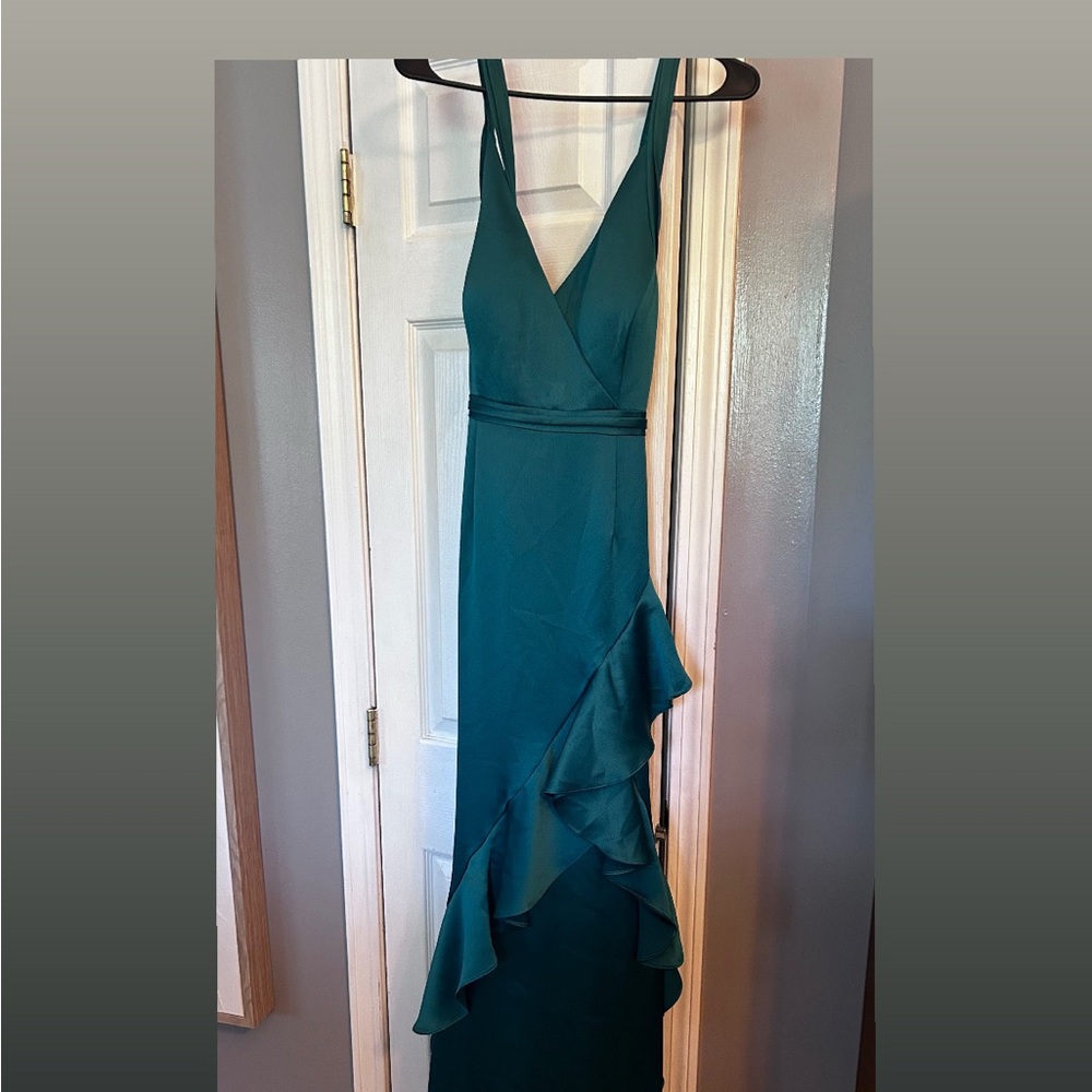 Aidan Mattox Blue Asymmetrical Gown for Weddings